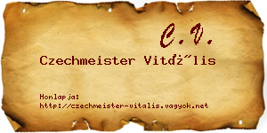 Czechmeister Vitális névjegykártya